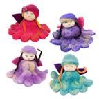 Hand Felted Colorful Flower Fairies (4 Count)