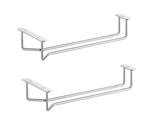 10" Glass Hanging Stemware Rack Chrome Plated Set of 2 (2 Count)