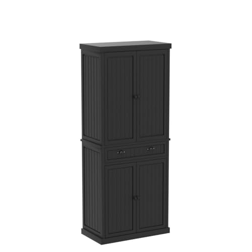 72" Tall Freestanding Pantry & Kitchen Storage Cabinet