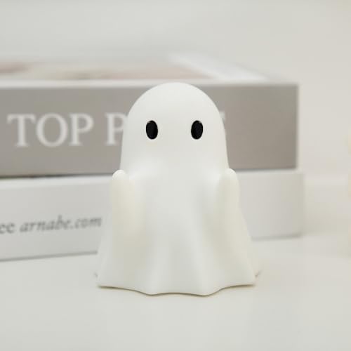 Halloween Ghost Figurine Cute Halloween Desktop Tray Decorations Desk Funny Spooky Resin Statue for Holiday Living Room Office Centerpiece Tabletop Sculpture Decorations