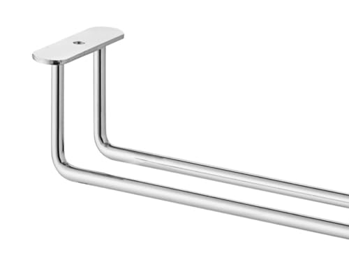 16" Glass Hanging Stemware Rack Chrome Plated Set of 2 (2 Count)