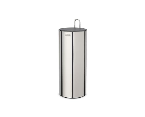 EasyStore Luxe Stainless Steel Concealed Toilet Paper Holder Stand Storage with Lid (3 Count)