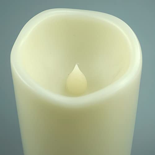 Outdoor Battery Operated Flameless LED Candles with Timer D3”xH4” 6 Pack (6 Count)