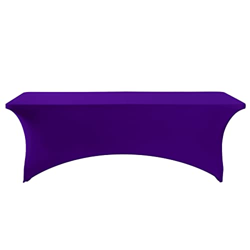 2Pack Spandex Table Cover for 8FT or 4ft or 6ft Table Universal Fitted Stretch Tablecloth for Party (2 Count)