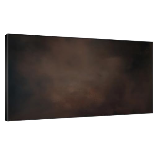 36"x60" Extra Large Framed Wall Art Dark Brown Abstract Moody Illustration for Home Living Room Bedroom Decor