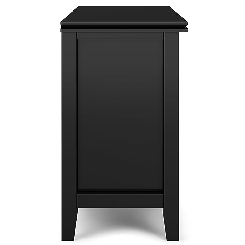 Artisan 24" Wide Solid Wood Bedside Table in Black