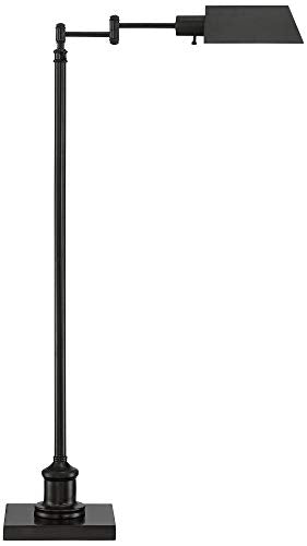 Jenson Adjustable Height Bronze Swing Arm Pharmacy 54" Tall Floor Lamp