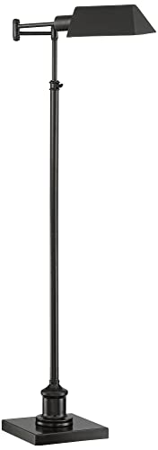 Jenson Adjustable Height Bronze Swing Arm Pharmacy 54" Tall Floor Lamp