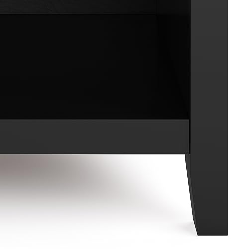 Artisan 24" Wide Solid Wood Bedside Table in Black