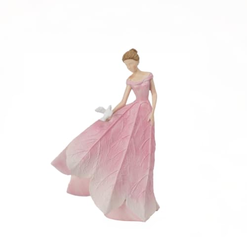 Pink Leaf Angel Girls Fairy Statue Home Decoration