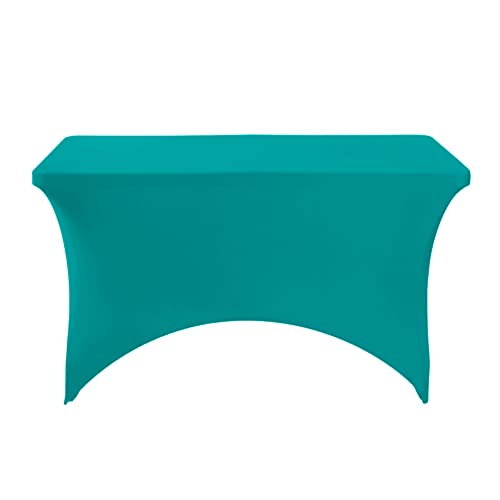 Spandex Table Cover for 4FT or 6ft or 8ft Table Universal Fitted Stretch Tablecloth for Party