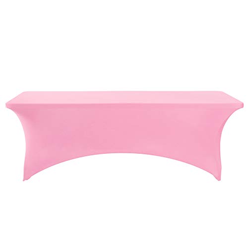 2Pack Spandex Table Cover for 6Ft or 4fT or 8ft Table Universal Fitted Stretch Tablecloth for Party (2 Count)