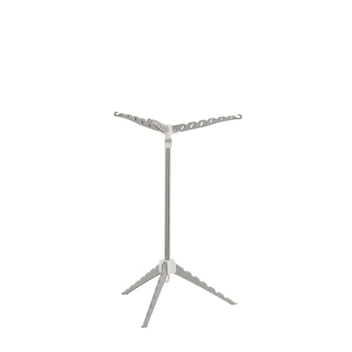 Grey 5006 1 Simple Indoor Tripod Clothes Drying Rack with Carrying Handle for Laundry