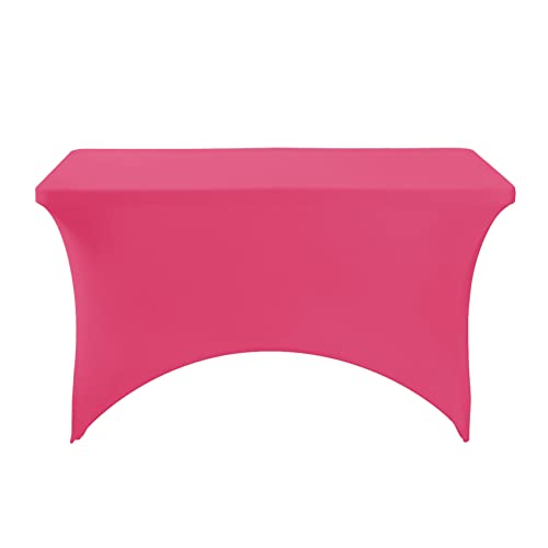 Spandex Table Cover for 4FT or 6ft or 8ft Table Universal Fitted Stretch Tablecloth for Party