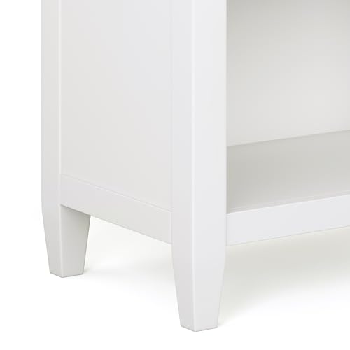 Carlton 24" Wide Solid Wood Bedside Table in White