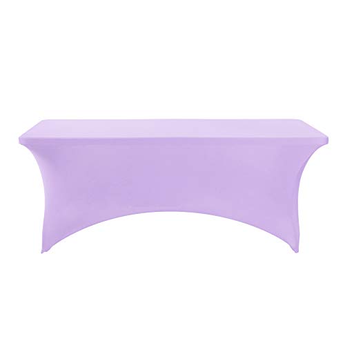 Spandex Table Cover for 8FT or 4ft or 6ft Table Universal Fitted Stretch Tablecloth for Party