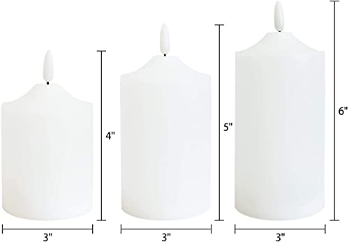 Waterproof Flameless Flickering LED Candles with Remote & Timer (3 Count)