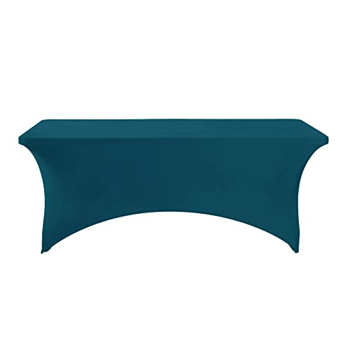 Spandex Table Cover for 6Ft or 4fT or 8ft Table Universal Fitted Stretch Tablecloth for Party