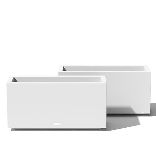 Block Series Long Box Planter (2 Count)