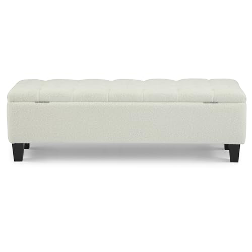 Ottilie Boucle Fabric Storage Ottoman Bench