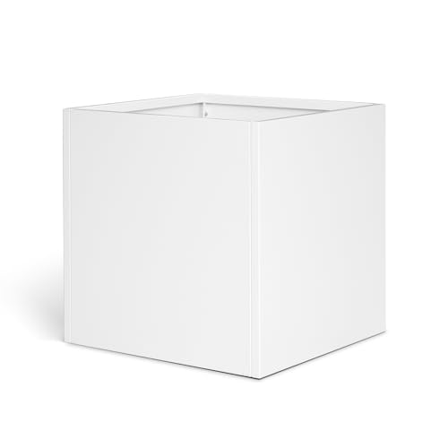 White Steel Planter Box 24 Inch