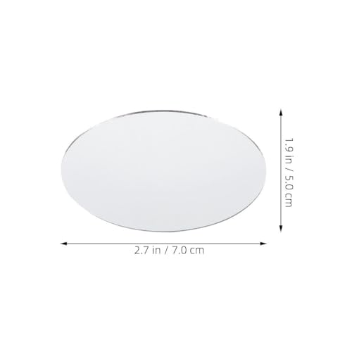 10pcs Oval Craft Mirrors 2.75X1.96in Glass Mirror Sheets for DIY Makeup Mirror Projects Cosmetic DIY Accessories Wall Decor Wedding Decorations (10 Count)