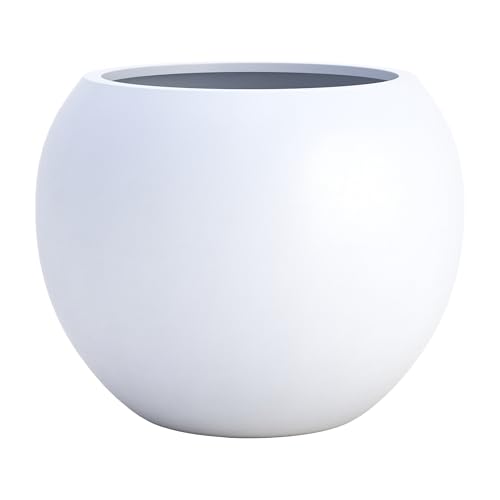 Premium Mt Sherman Fiberstone Sphere Planter for Indoor Outdoor Use