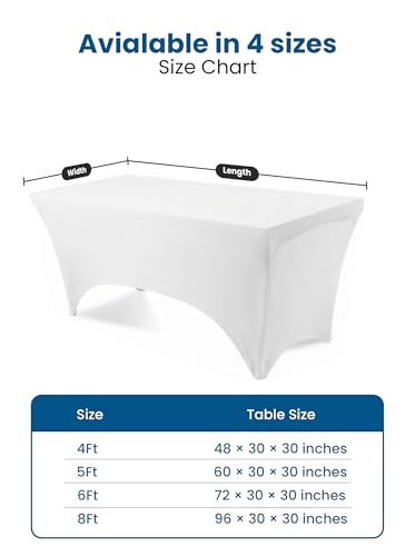 Spandex Table Cloth 2 Pack [4FT (2 Count)