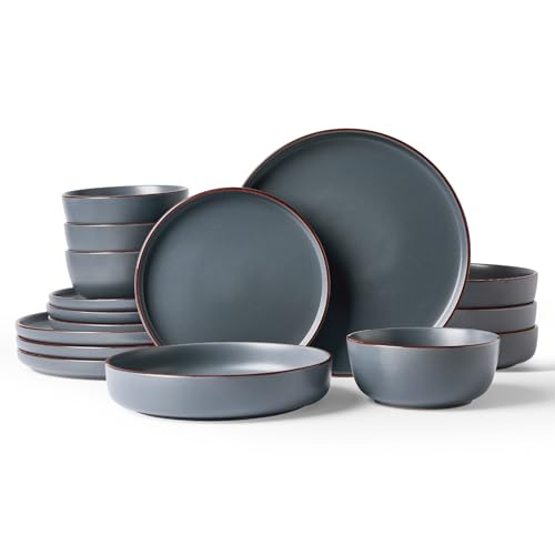 Mercury 16 Piece Dinnerware Set with Pasta Bowls