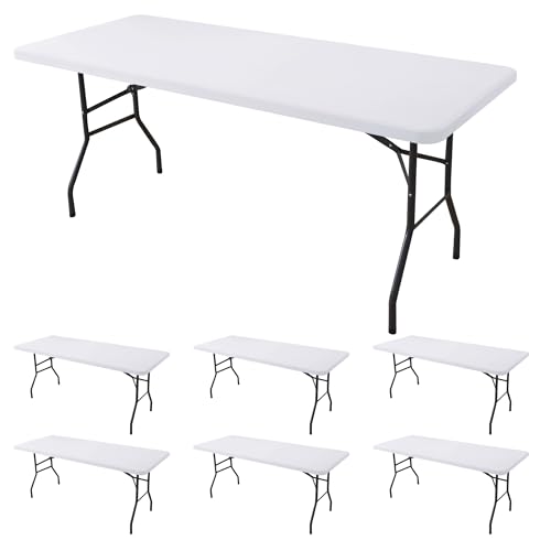 Fitted Tablecloth for 8 Foot Rectangle Tables (6 Count)
