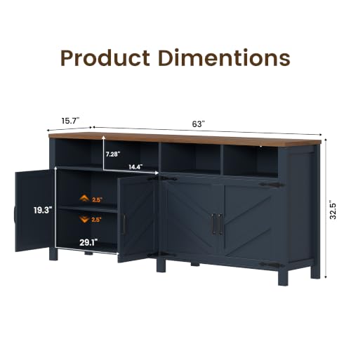 Buffet Sideboard with Storage Farmhouse