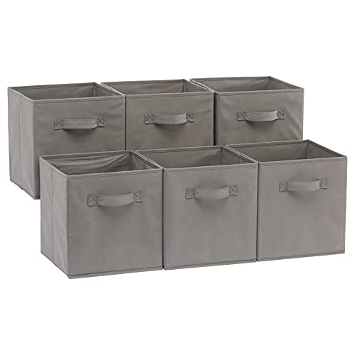 Collapsible Fabric Storage Cubes Organizer with Handles (6 Count)