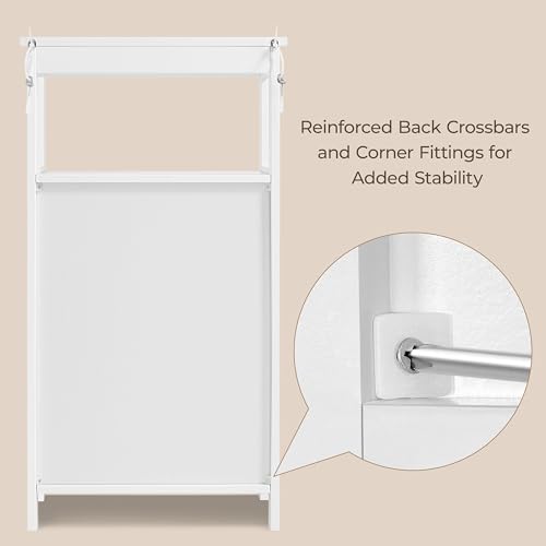 Small Bathroom Storage Cabinet with Door & Open Shelf