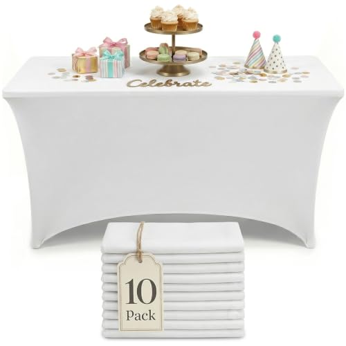 Bulk 10 Pack 6Ft Tablecloths for Hotels (10 Count)