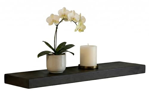Joel’s Antiques 24 Inch Wooden Floating Shelves for Wall