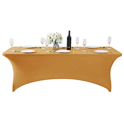 2Pack Spandex Table Cover for 8FT or 4ft or 6ft Table Universal Fitted Stretch Tablecloth for Party (2 Count)