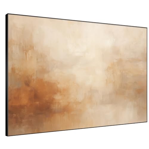 46"x60" Extra Large Framed Wall Art Beige Abstract Minimalist Neutral Illustration for Home Living Room Bedroom Decor