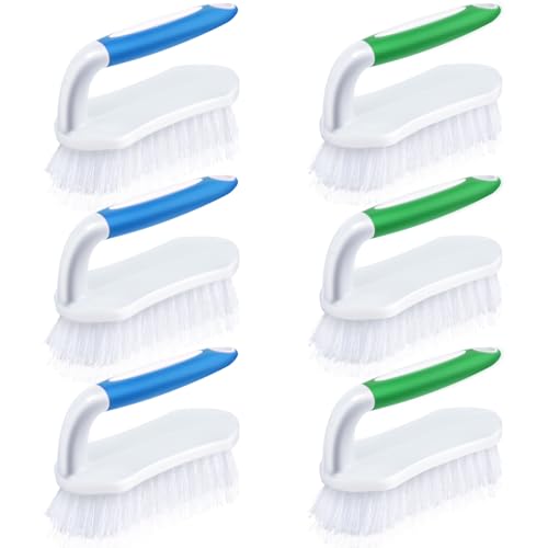 6 Pcs Scrub Brush Bulk for Cleaning with Handle