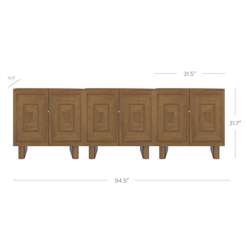 Austin Mid Century Modern Kitchen Cabinet (3 Count)