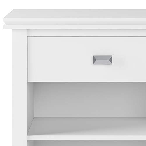 Artisan 24" Wide Solid Wood Bedside Table in White