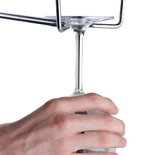 16 Inch Wine Glass Rack Chrome Finish Set of 2 (2 Count)