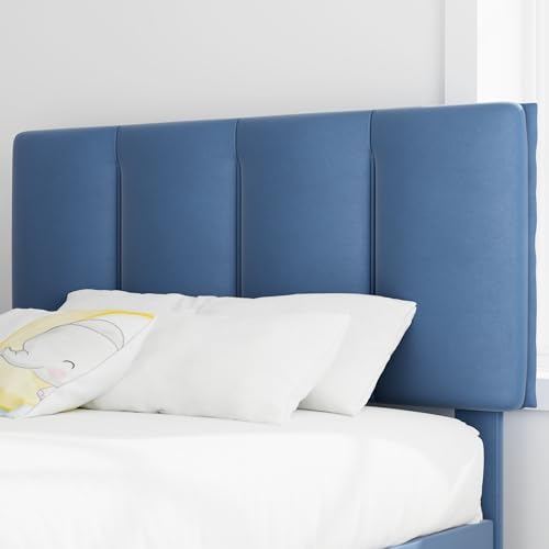 Twin Size Bed Frame with Upholstered Headboard