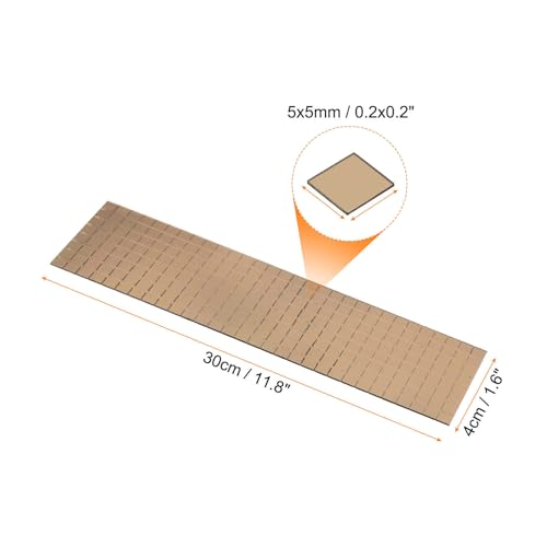 Mirror Mosaic Tiles 5x5mm Square Brown 15 Sheet 7200 Pcs (7200 Count)