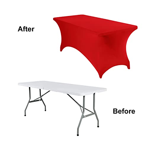 2Pack Spandex Waterproof Table Covers 6ft (2 Count)
