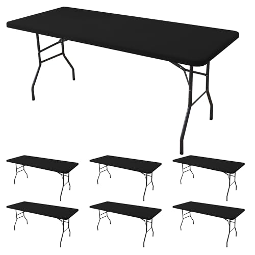 Fitted Tablecloth for 6 Foot Rectangle Tables (6 Count)