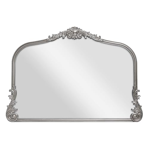 English Estate Carved Arch Wood Wall Mirror