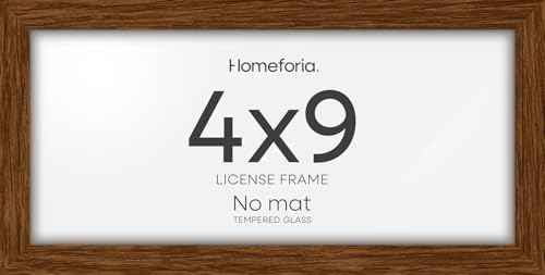 4x9 Brown Oak Business License Frame (3 Count)