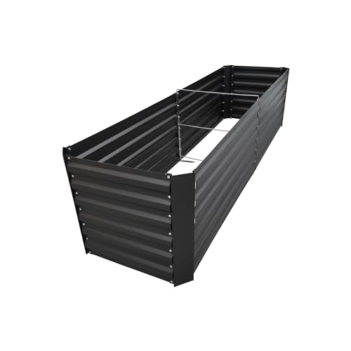 8x2x2FT Black Metal Raised Garden Bed Kit