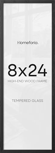 8x24 Black Oak Panoramic Picture Frame
