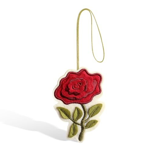Everlasting Rose Romantic Felt Keepsake Birthday & Everyday Card